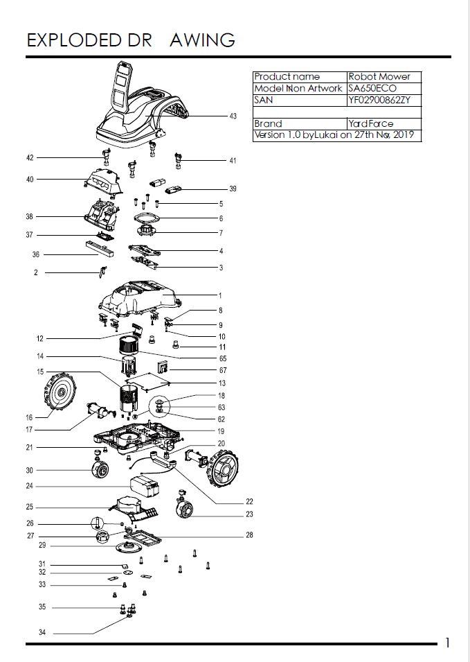 Bouclier de lame - 862054 pour SA 650 ECO, SA 900 ECO, SA 800 PRO - Pièces détachées & conso
