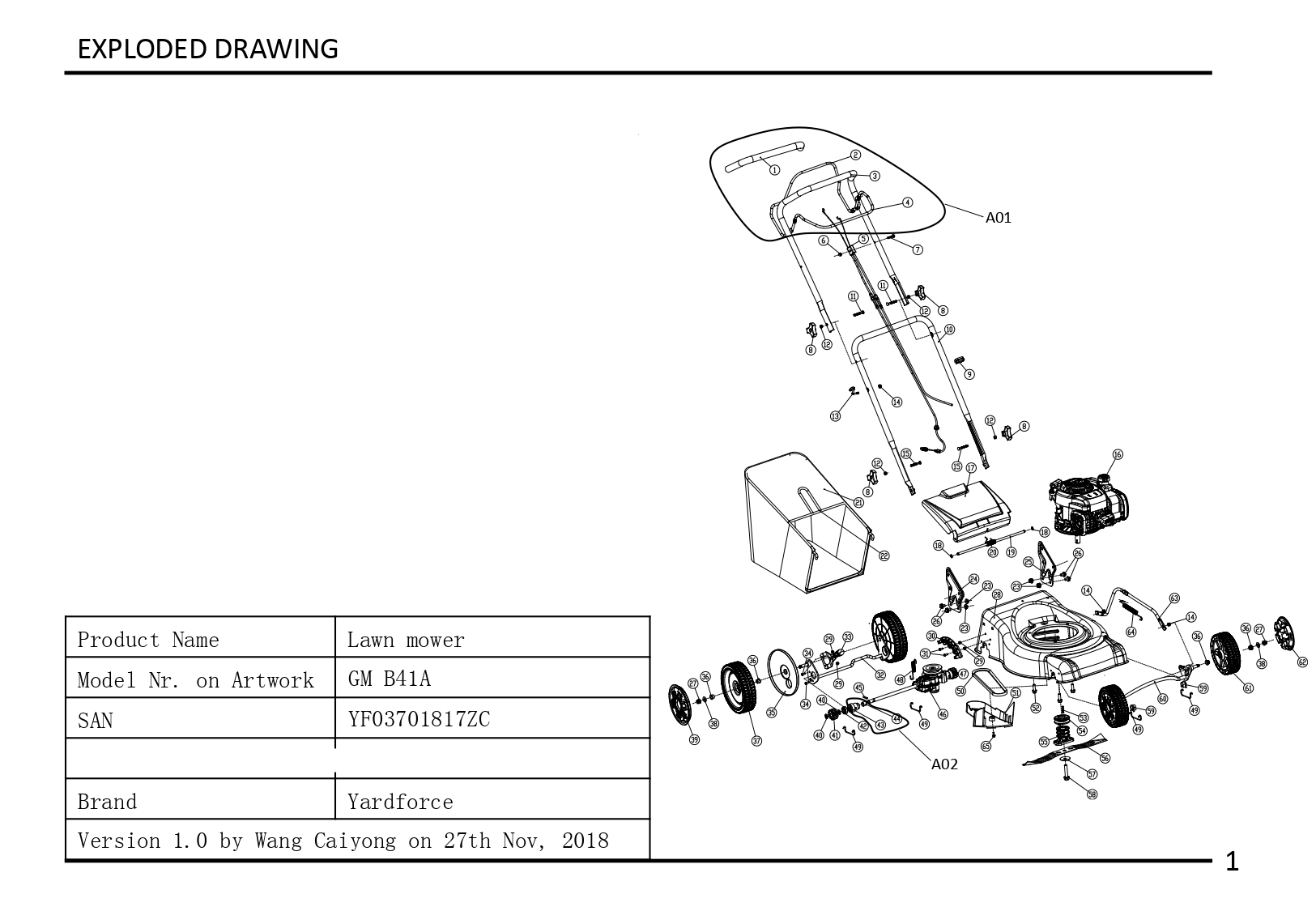 Base de poignée gauche - 1250735001 pour GM B41A - Poignée