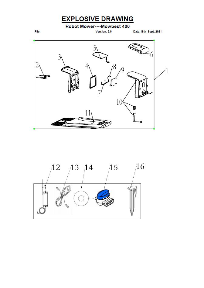 Composant du bloc de contrepoids B - 1920069MB pour MB 400 - Pièces détachées & conso