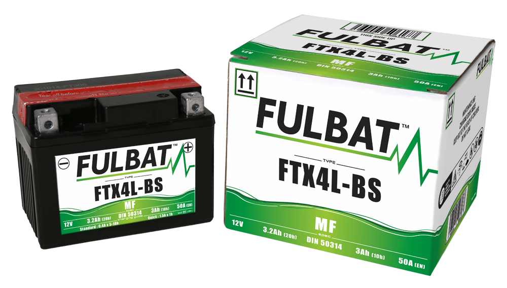 BATTERIE FTX4L-BS ACIDE SEPARE (FOURNI) 12V 3.2 Ah 113-70-85 - / + - Batterie