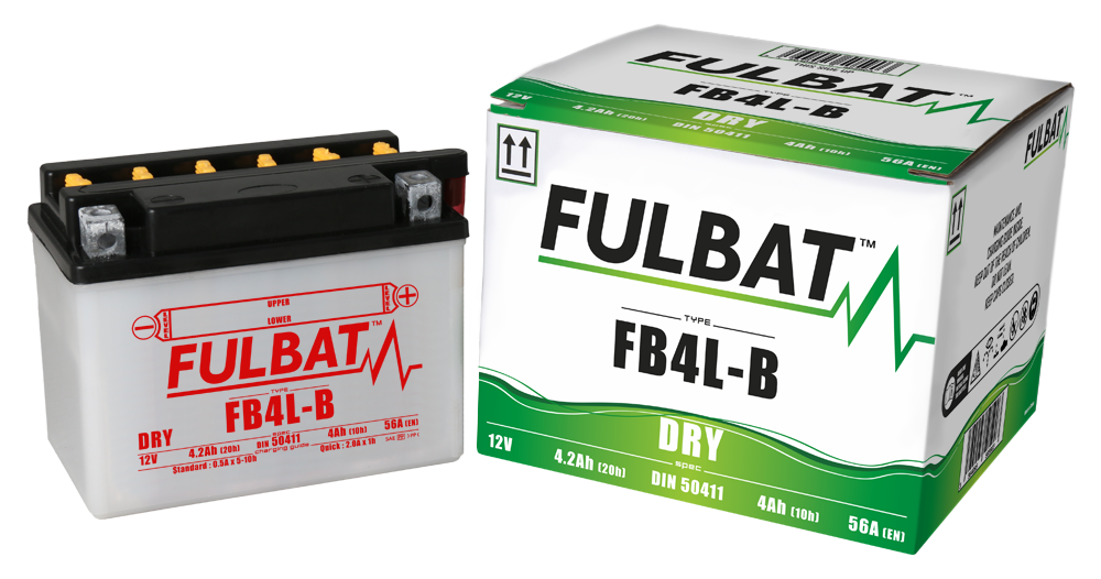 BATTERIE FB4L-B ACIDE SEPARE (FOURNI) 12V 4.2 Ah 120-70-92 - / + - Batterie